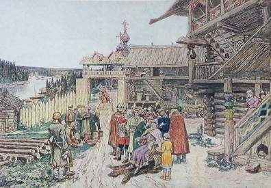      Княжеский двор с хоромами 
