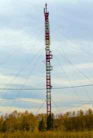 Вышка с антеннами гора Крестовая